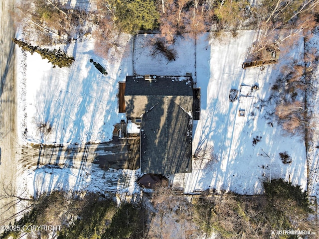 view of snowy aerial view