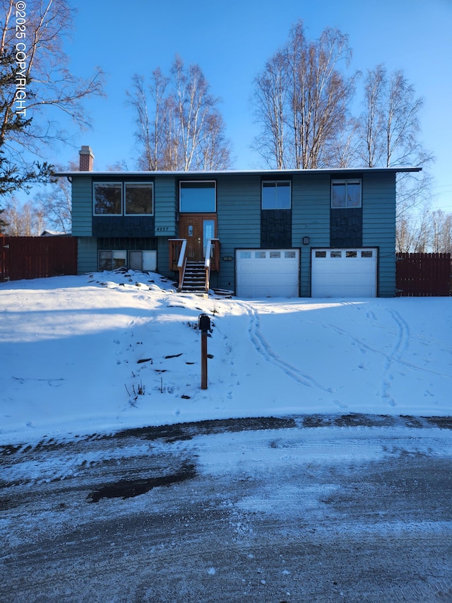 view of front of home featuring a garage