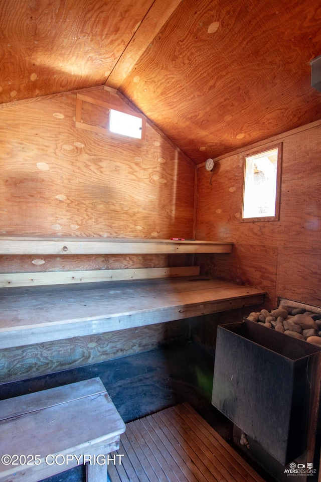 view of sauna / steam room featuring hardwood / wood-style floors