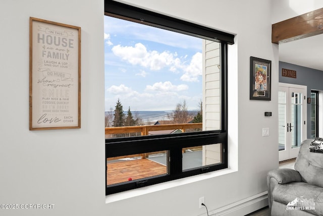 interior details with french doors