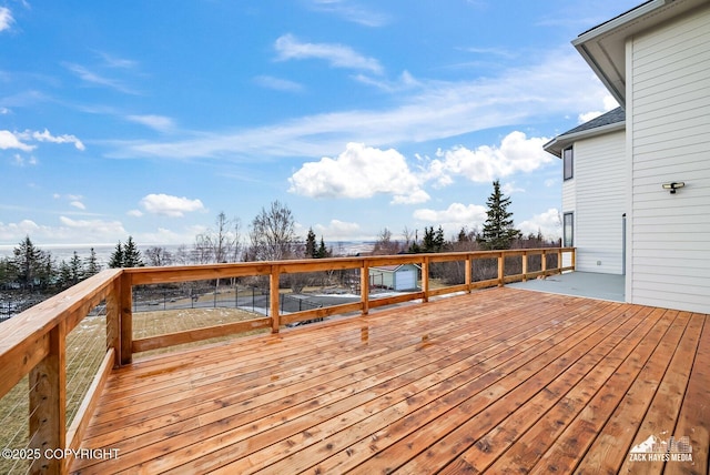 view of wooden deck