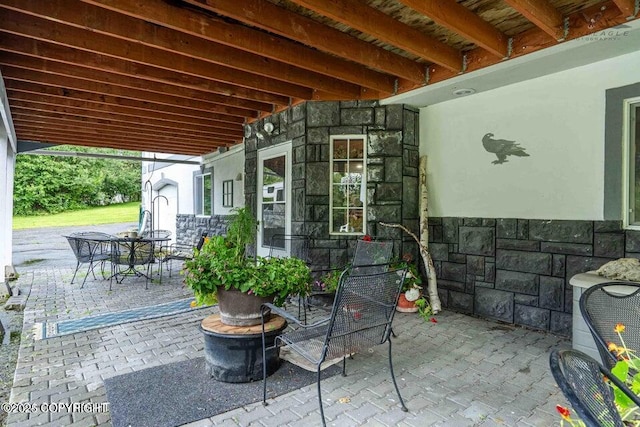 view of patio / terrace featuring outdoor dining area