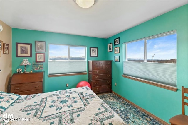 bedroom with baseboards