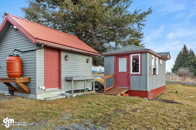 view of outbuilding with entry steps