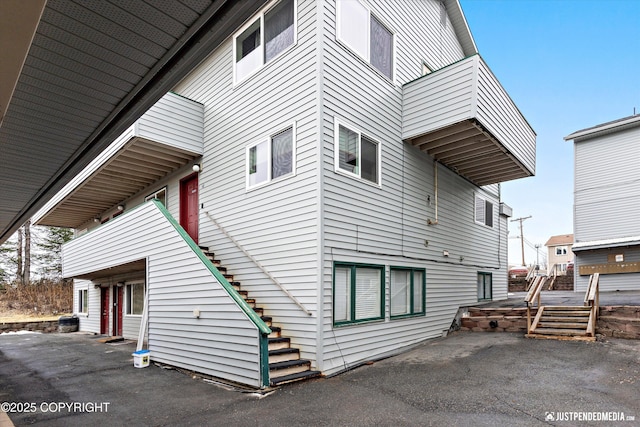 view of property exterior featuring a patio