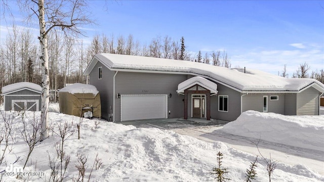 view of front of home featuring a garage