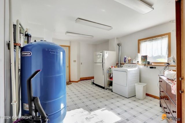 interior space featuring washer / dryer