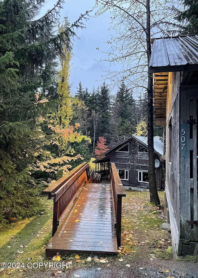 view of wooden terrace