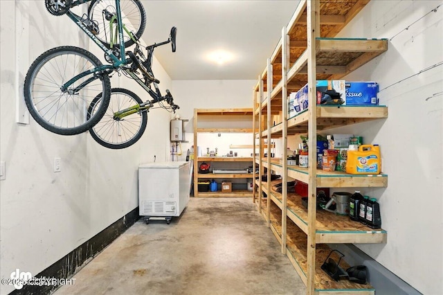 storage featuring water heater