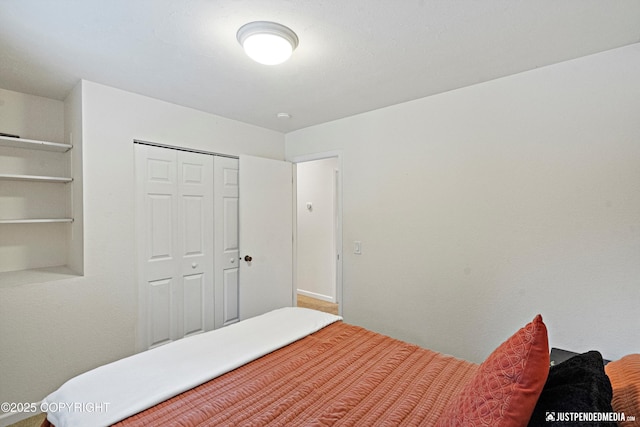 bedroom featuring a closet