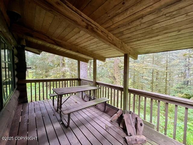 view of wooden deck