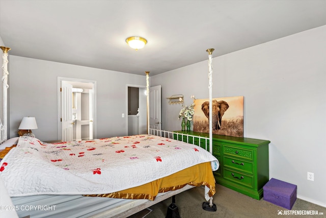 view of carpeted bedroom