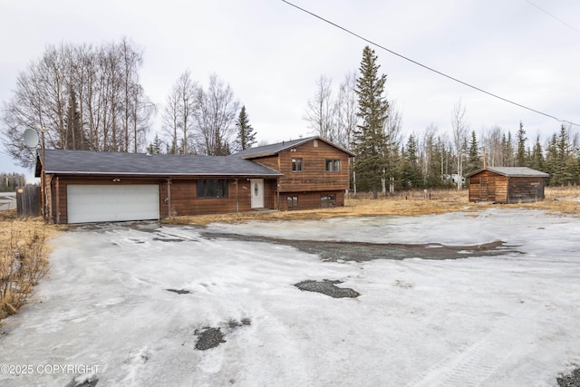 view of front of property with an attached garage