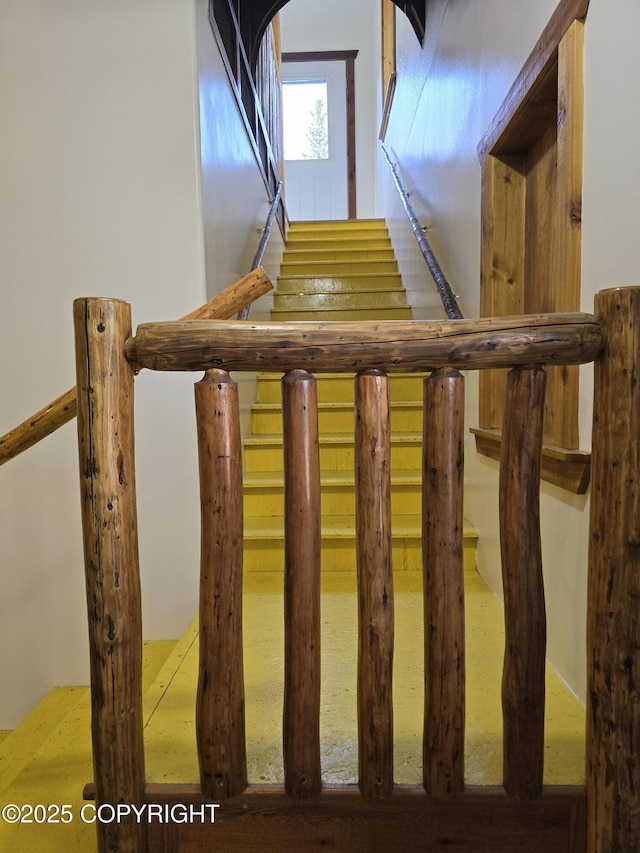 view of stairway