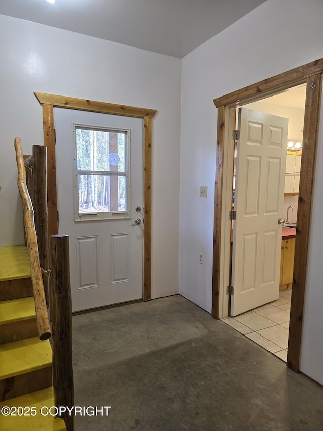 entrance foyer with stairs