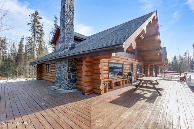 view of wooden deck