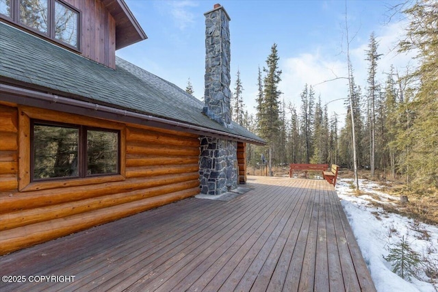 view of wooden terrace