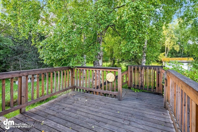 view of wooden deck