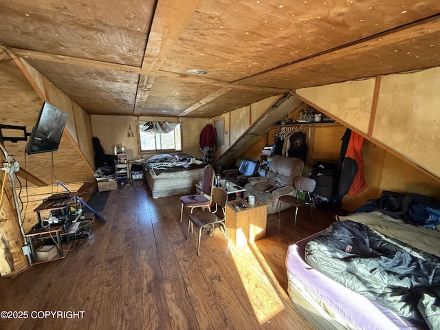 bedroom featuring wood-type flooring