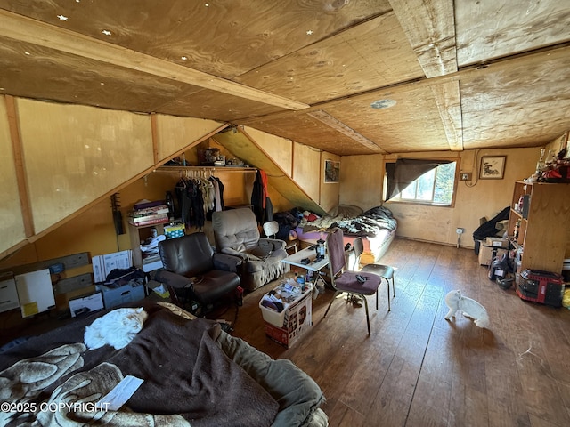 bonus room with hardwood / wood-style flooring