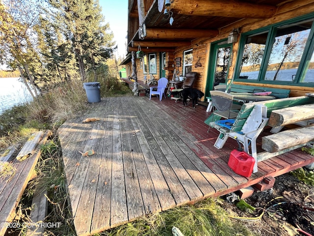 view of wooden terrace