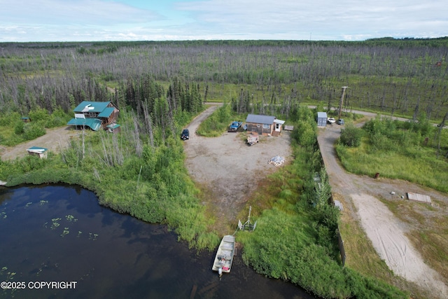 aerial view with a rural view and a view of trees