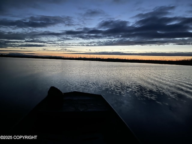 water view with a boat dock