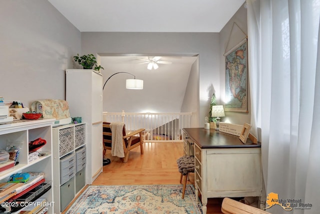 interior space featuring light wood-style floors