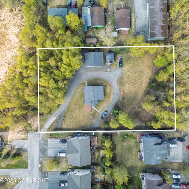 221 Creekside St, Anchorage, AK 99504 - aerial view of property and surrounding area with property boundaries highlighted