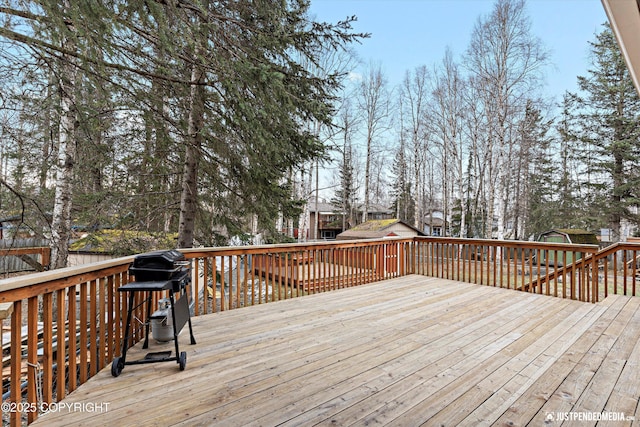 deck with grilling area