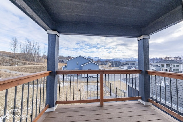 deck featuring a residential view