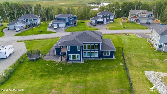 bird's eye view featuring a residential view