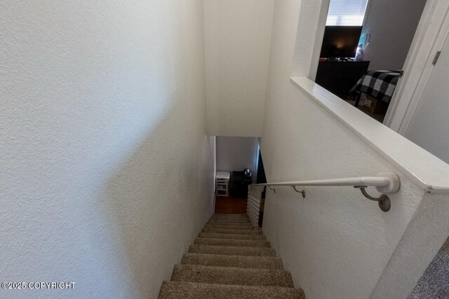 408 Haller St, Kenai, AK 99611 - stairs with a textured wall