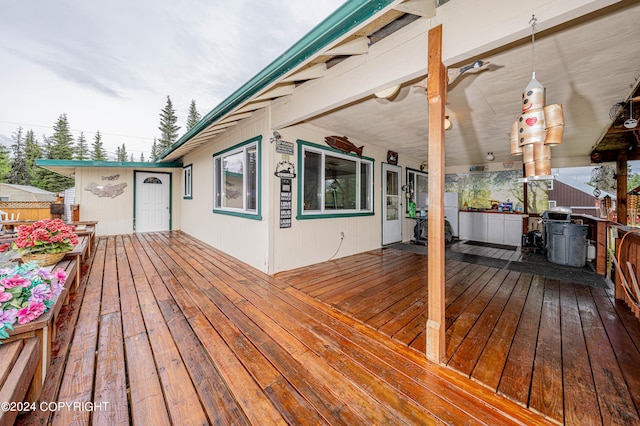 view of wooden terrace