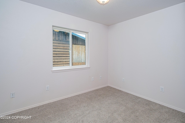 carpeted spare room with baseboards