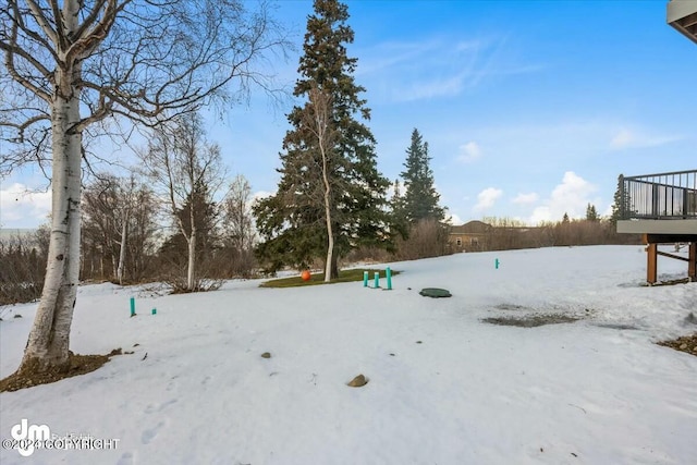 view of snowy yard