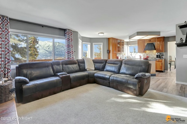 20420 Williamsburg Dr, Eagle River, AK 99577 - living room with plenty of natural light and light wood-style floors