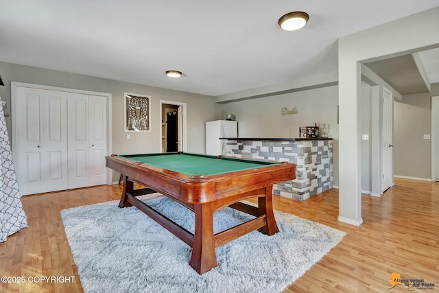 20420 Williamsburg Dr, Eagle River, AK 99577 - game room featuring pool table, light wood finished floors, and baseboards