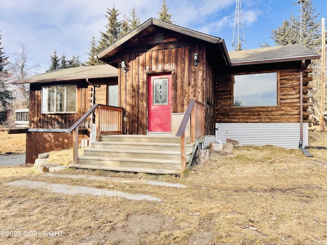 view of chalet / cabin