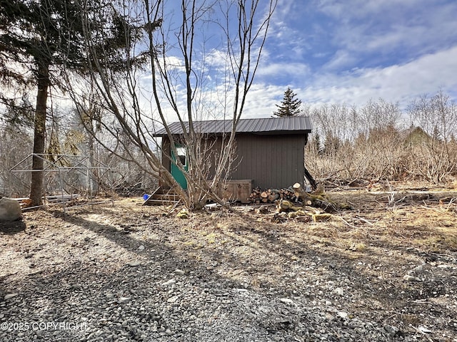 view of shed