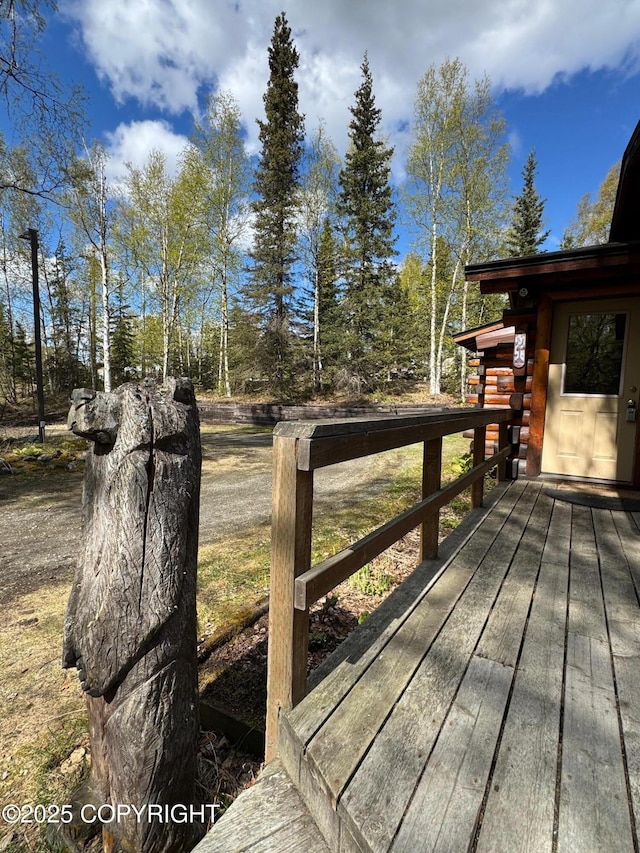 10337 Chain Of Rock St, Eagle River, AK 99577 - view of wooden terrace