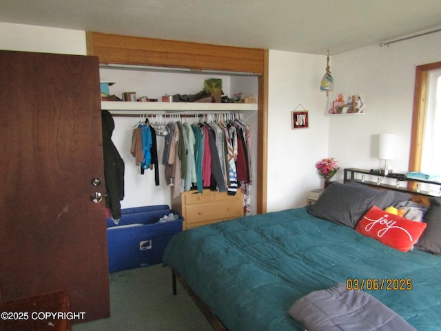 bedroom featuring a closet