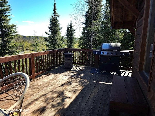 deck with grilling area