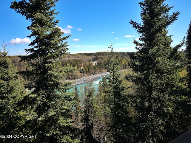 property view of water featuring a view of trees