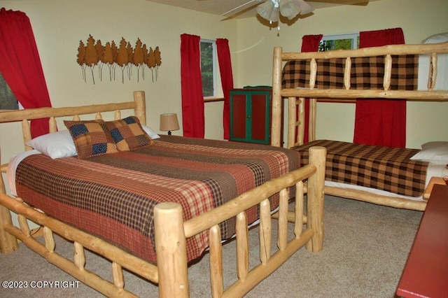 bedroom with carpet floors