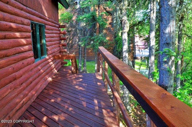 view of wooden deck