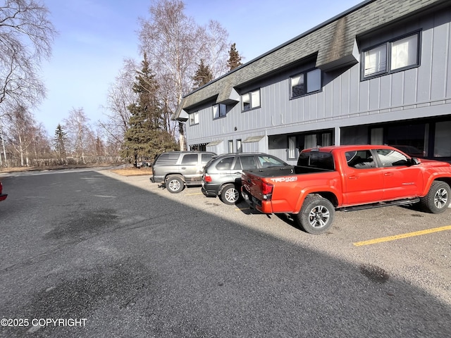 view of uncovered parking lot