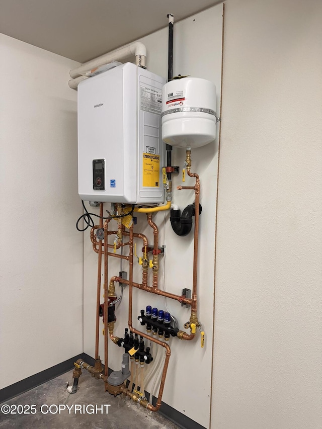 utilities featuring tankless water heater