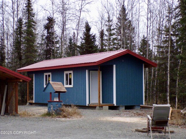 35376 Betty Lou Dr, Sterling, AK 99672 - exterior space featuring metal roof and an outdoor structure