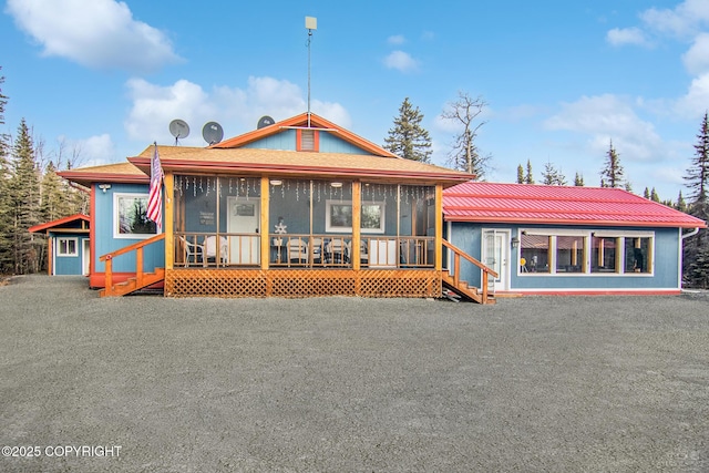 35376 Betty Lou Dr, Sterling, AK 99672 - view of front of home with a sunroom